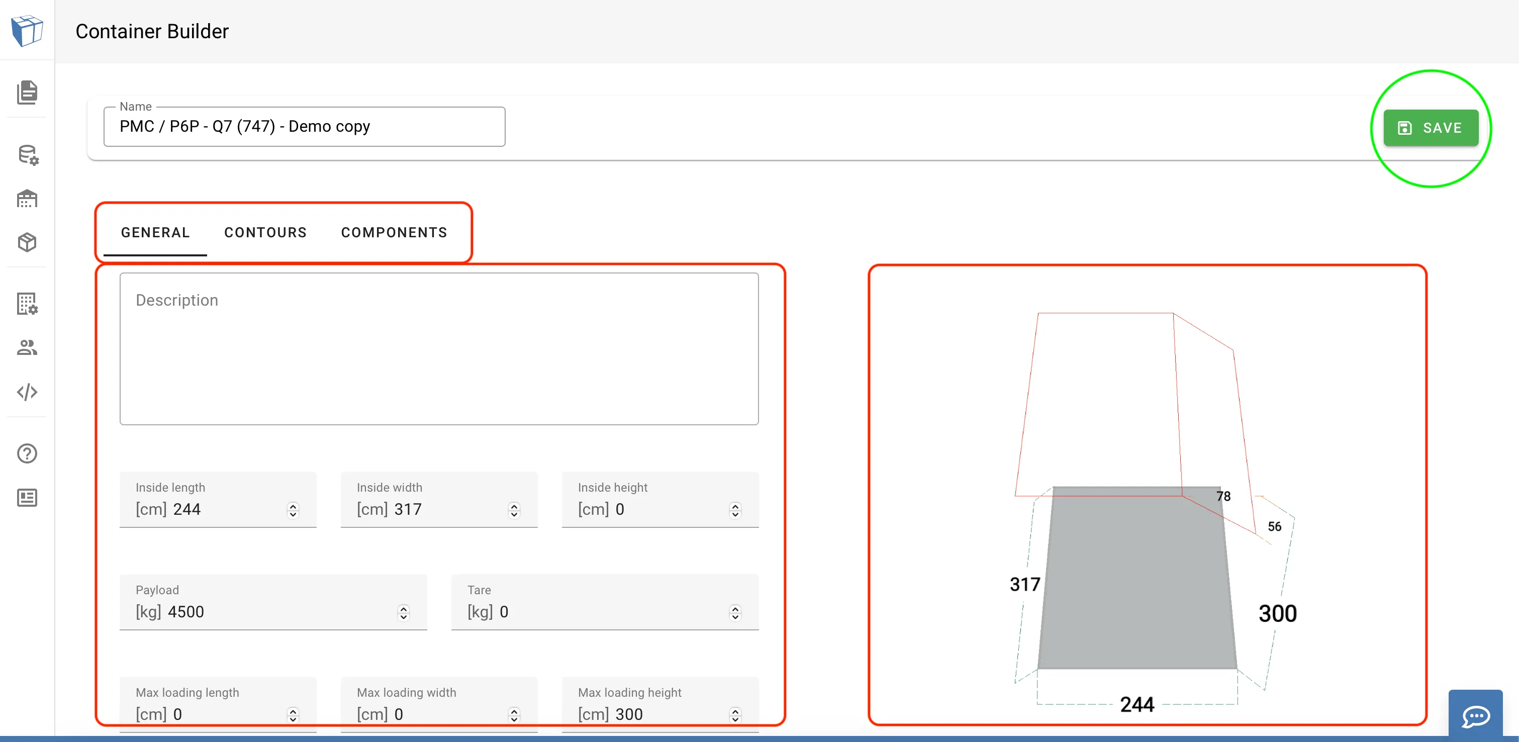 The different parts of the Container Builder