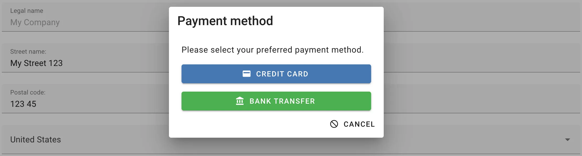 Payment options