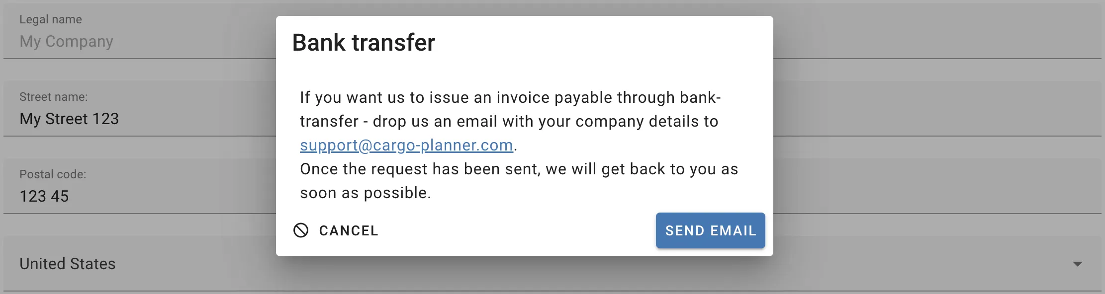 Request Invoice